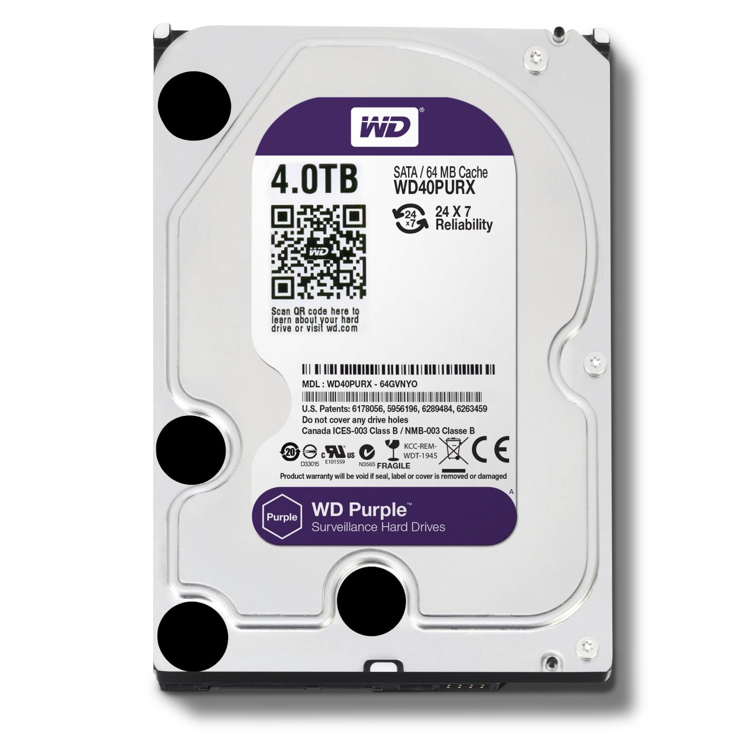 Жесткий диск 3.5 HDD WD Purple 4TB New